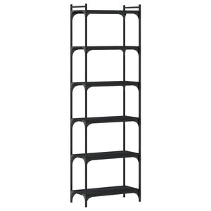 Bücherregal Schwarz mit 6 Böden