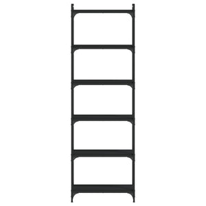 Bücherregal Schwarz mit 6 Böden