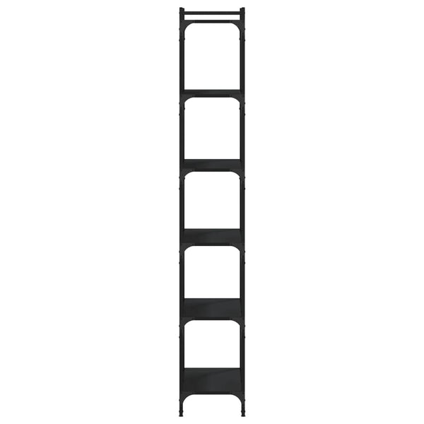 Bücherregal Schwarz mit 6 Böden