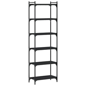 Bücherregal Schwarz mit 6 Böden