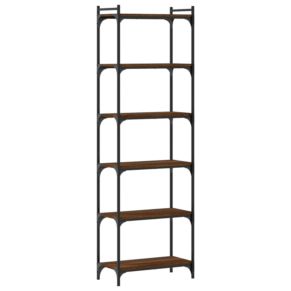 vidaXL Bibliothèque 6 Étagères Chêne Marron 60x30x188cm Bois d'ingénierie
