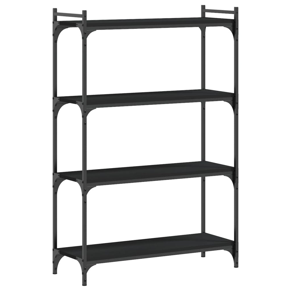 vidaXL Bibliothèque à 4 niveaux Noir 80x30x120 cm Bois d'ingénierie