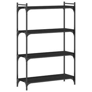 Schwarzes Bücherregal mit 4 Böden