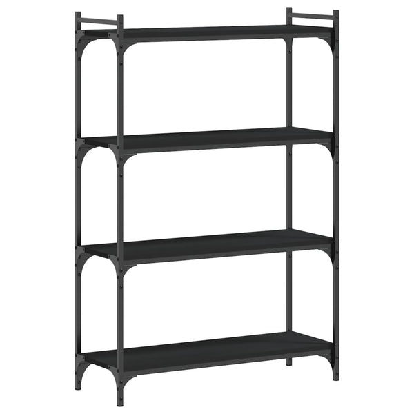 Schwarzes Bücherregal mit 4 Böden