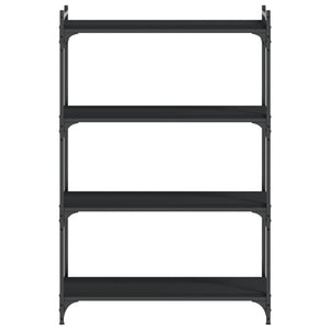 Schwarzes Bücherregal mit 4 Böden