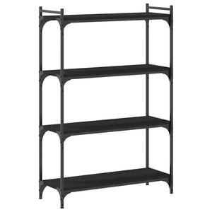 Schwarzes Bücherregal mit 4 Böden