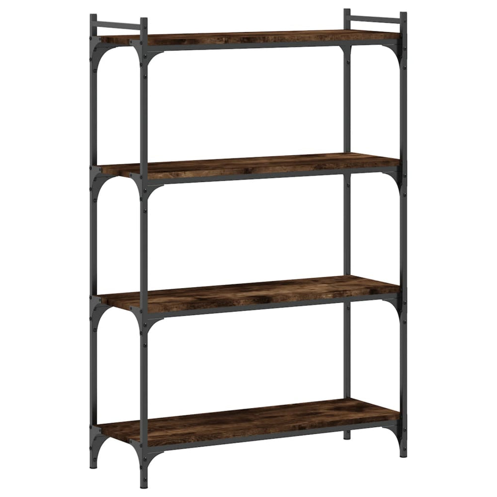 vidaXL Bibliothèque 4 étagères en chêne fumé 80x30x120 cm en bois d'ingénierie