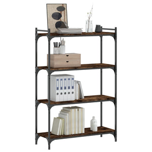 Bücherregal Räuchereiche, 4 Böden, 80x120 cm