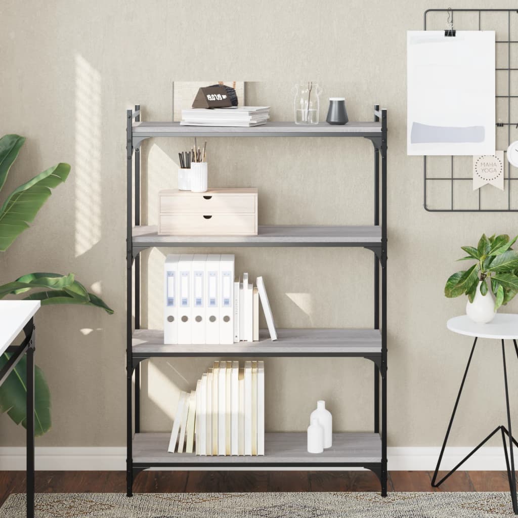 Bücherregal Grau Sonoma 80x30x120 cm