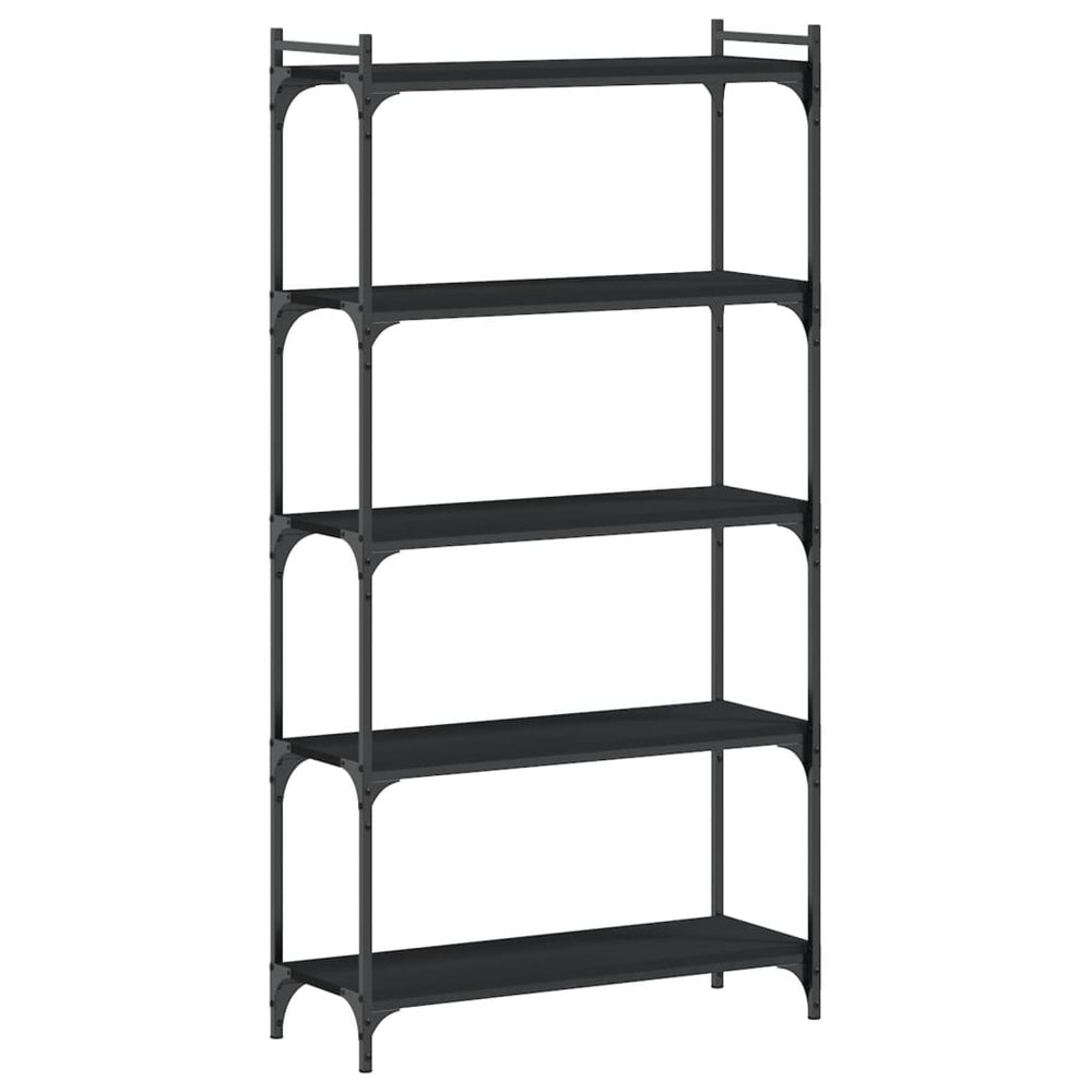 vidaXL Bibliothèque 5 étagères Noir 80x30x154 cm Bois d'ingénierie