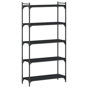Bücherregal Schwarz 80x154 cm mit 5 Böden