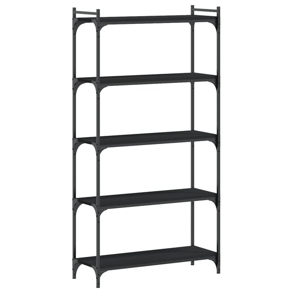 Bücherregal Schwarz 80x154 cm mit 5 Böden