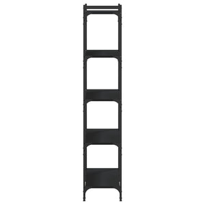Bücherregal Schwarz 80x154 cm mit 5 Böden