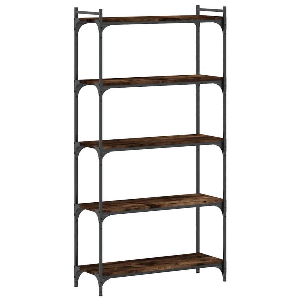 vidaXL Bibliothèque 5 étagères Chêne fumé 80x30x154 cm Bois d'ingénierie