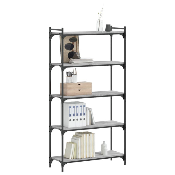 Bücherregal Grau Sonoma 80x30x154 cm