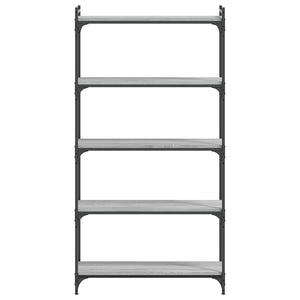 Bücherregal Grau Sonoma 80x30x154 cm