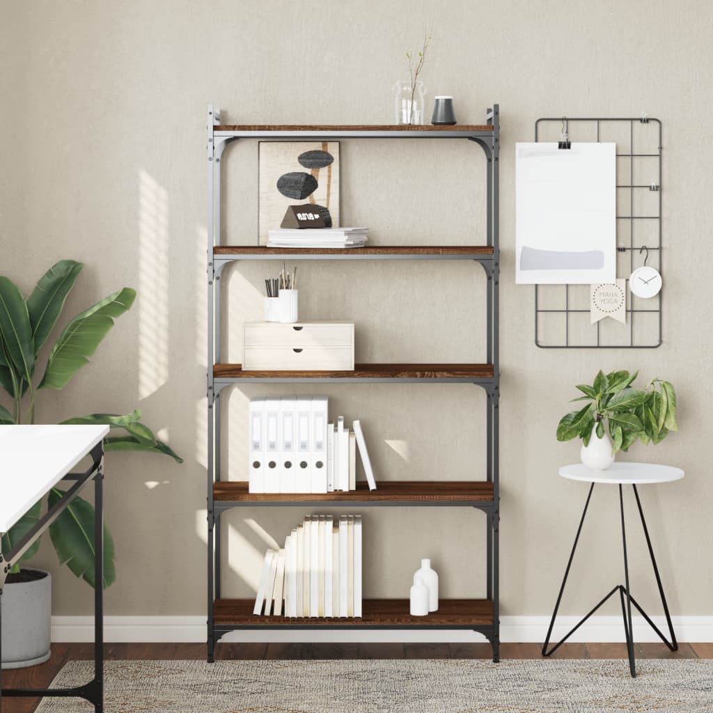 Bücherregal Braun Eiche-Optik 5 Böden