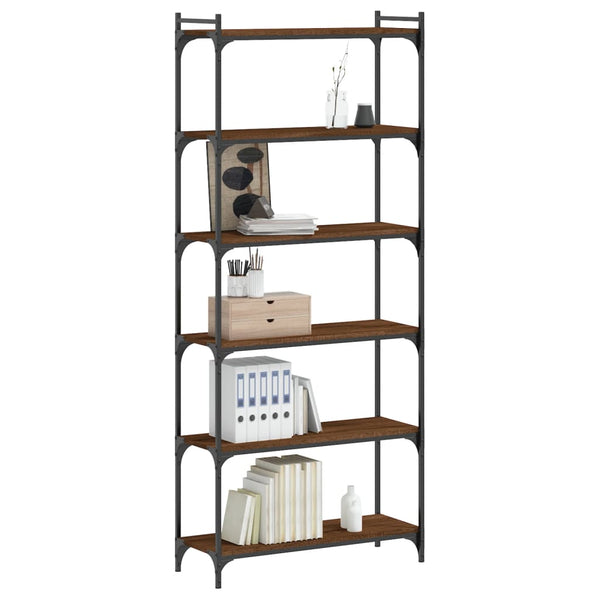 Bücherregal Braun Eiche-Optik 188cm Hoch