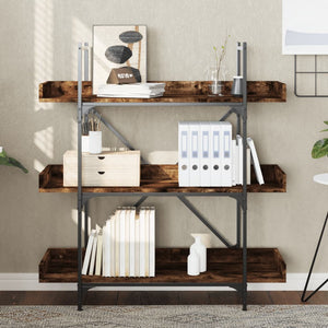 Bücherregal Räuchereiche, 3 Böden, 100 cm