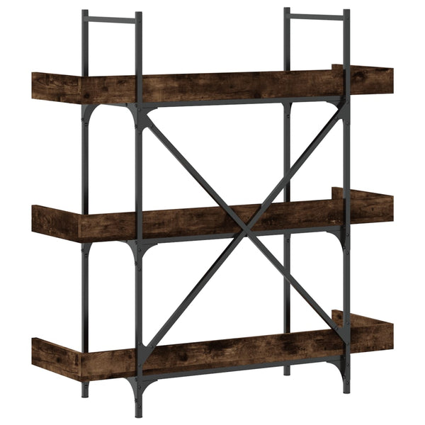 Bücherregal Räuchereiche, 3 Böden, 100 cm