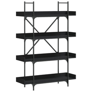 Schwarzes Bücherregal mit 4 Böden