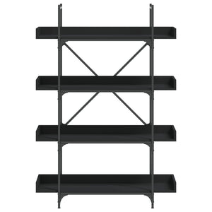 Schwarzes Bücherregal mit 4 Böden