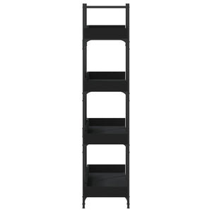 Schwarzes Bücherregal mit 4 Böden