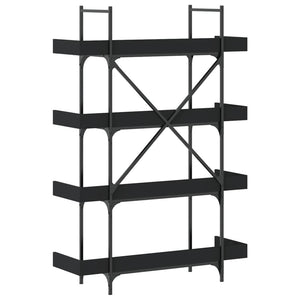 Schwarzes Bücherregal mit 4 Böden