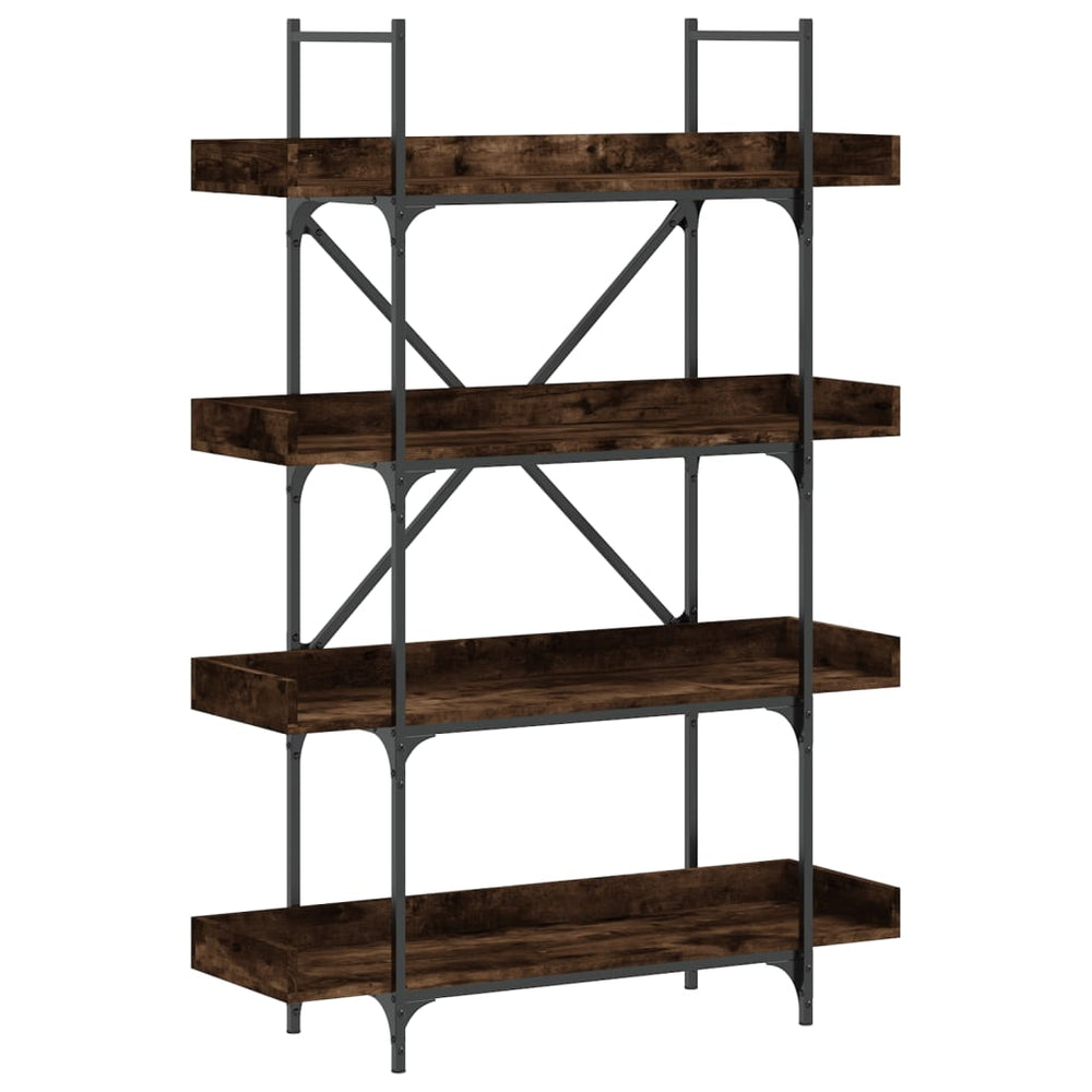 vidaXL Étagère à 4 niveaux en chêne fumé 100x33x145,5 cm Bois d'ingénierie