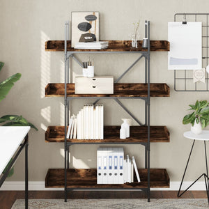 Bücherregal Räuchereiche, 4 Böden, 100x145.5cm