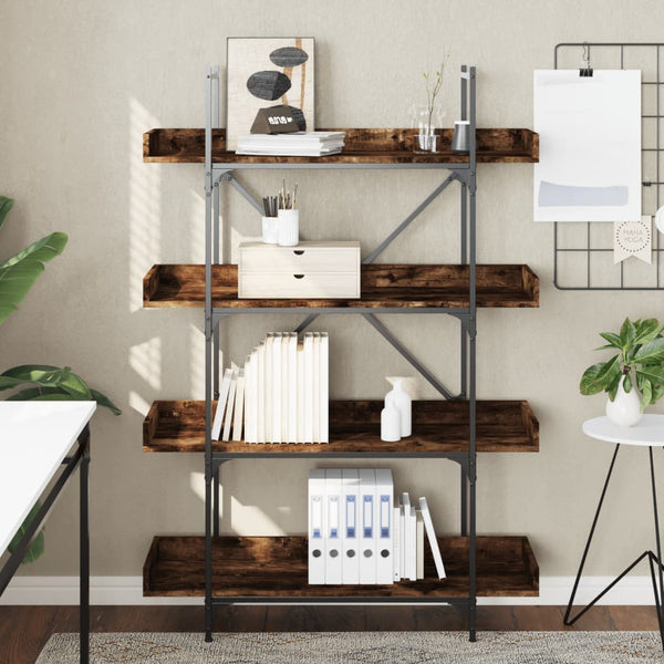 Bücherregal Räuchereiche, 4 Böden, 100x145.5cm