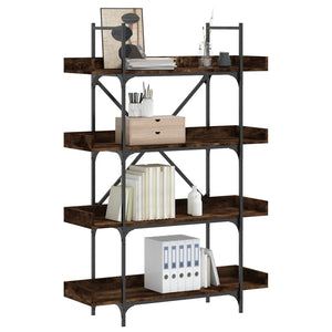 Bücherregal Räuchereiche, 4 Böden, 100x145.5cm