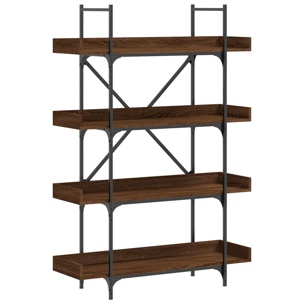 vidaXL Étagère à Livres 4 Niveaux Marron Effet Chêne 100x33x145,5 cm