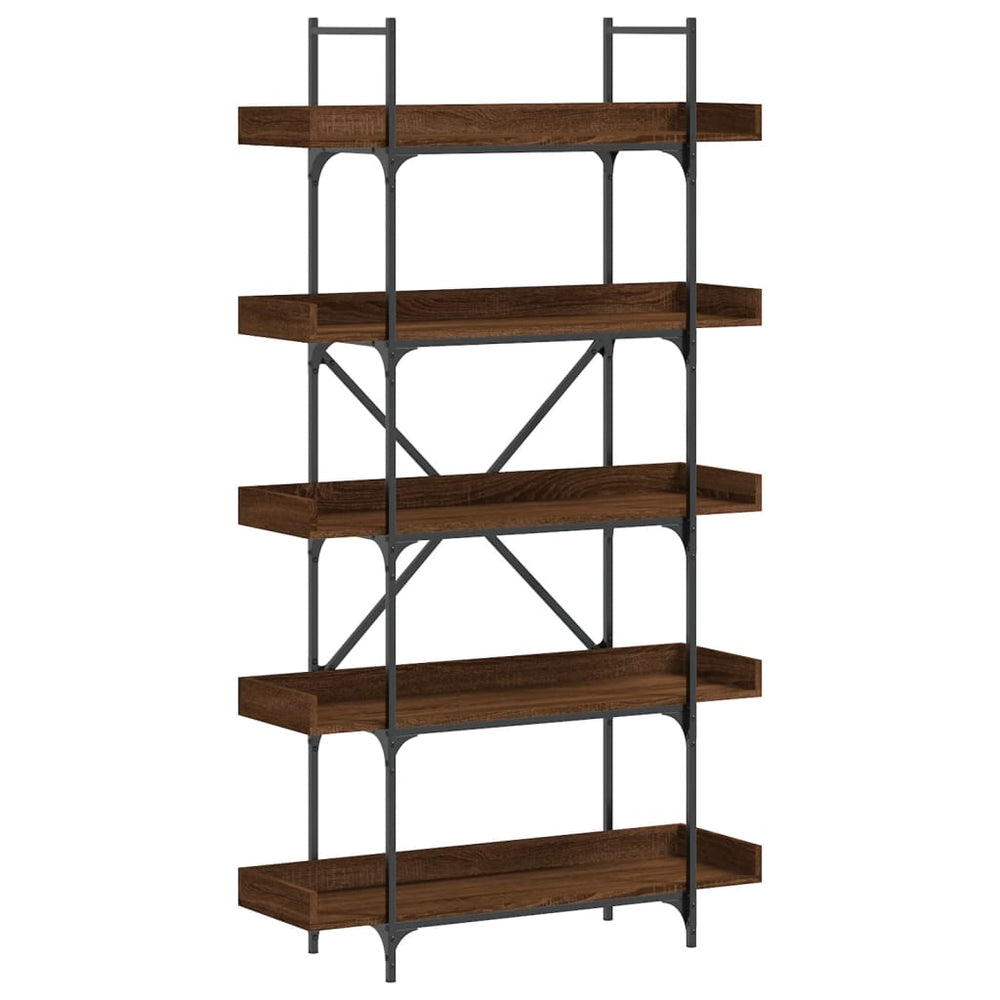 Bücherregal Braun Eiche-Optik, 5 Böden