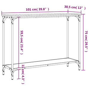 Schwarzer Konsolentisch, 101 cm