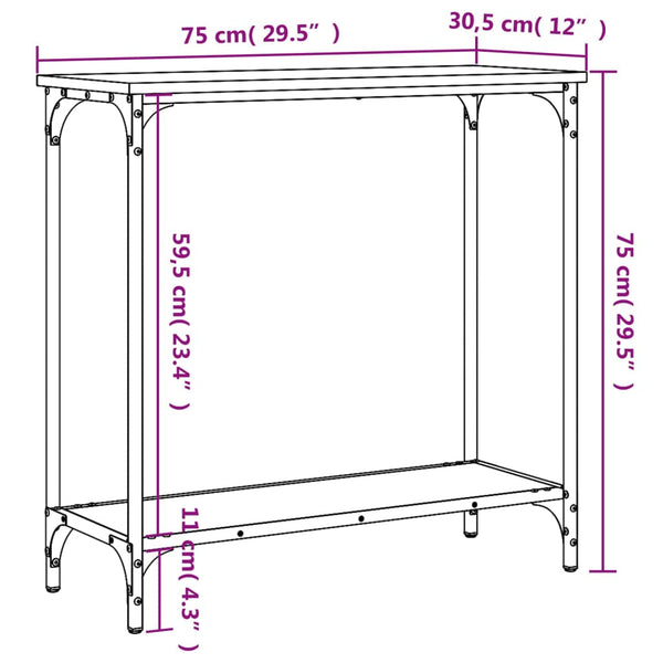 Konsolentisch Räuchereiche 75 cm