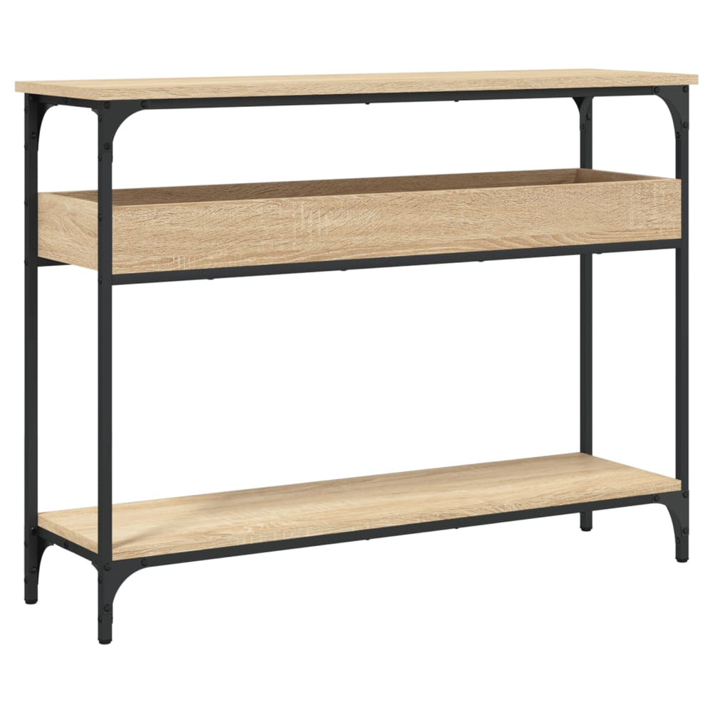 vidaXL Console Table with Shelf Sonoma Oak 100 x 29 x 75 cm Engineered Wood
