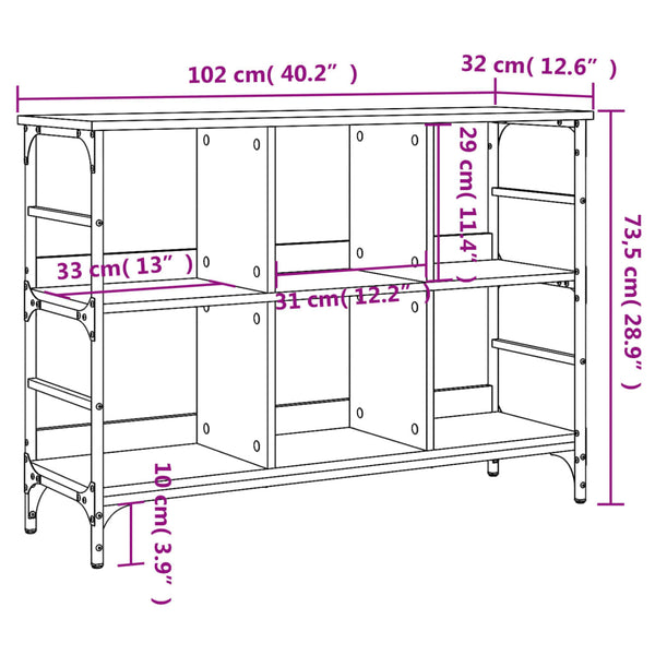 Sideboard Grau Sonoma 102 cm