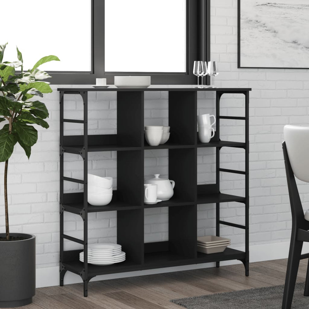 Schwarzes Sideboard 102 cm Holz