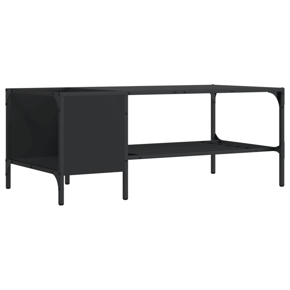 vidaXL Coffee Table with Shelf Black 100x51x40 cm Engineered Wood