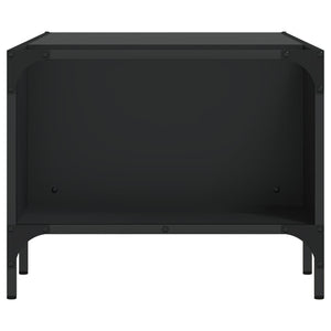 Schwarzer Couchtisch mit Regal 100x51x40 cm