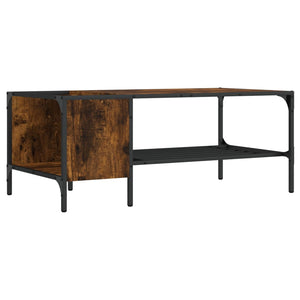 Couchtisch Räuchereiche mit Regal 100x51 cm