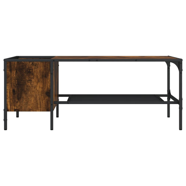 Couchtisch Räuchereiche mit Regal 100x51 cm