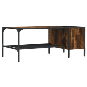 Couchtisch Räuchereiche mit Regal 100x51 cm