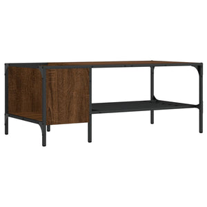 Couchtisch Braun Eichen-Optik mit Regal