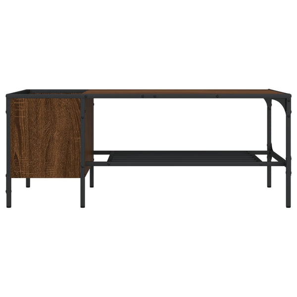 Couchtisch Braun Eichen-Optik mit Regal