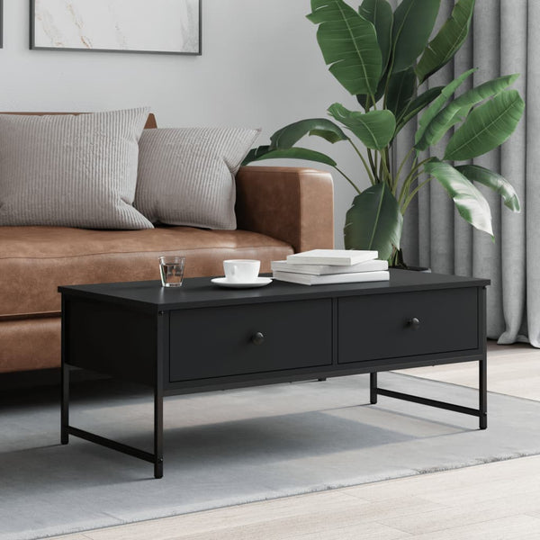 Schwarzer Couchtisch Holzwerkstoff 101 cm