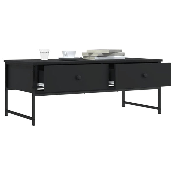 Schwarzer Couchtisch Holzwerkstoff 101 cm