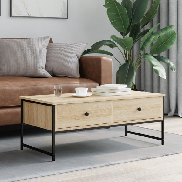Sonoma Eiche Couchtisch mit Schubladen