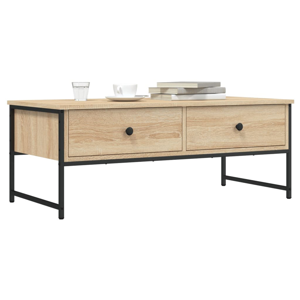 Sonoma Eiche Couchtisch mit Schubladen